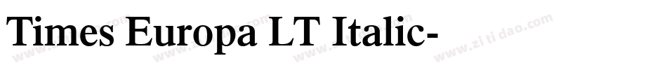 Times Europa LT Italic字体转换
